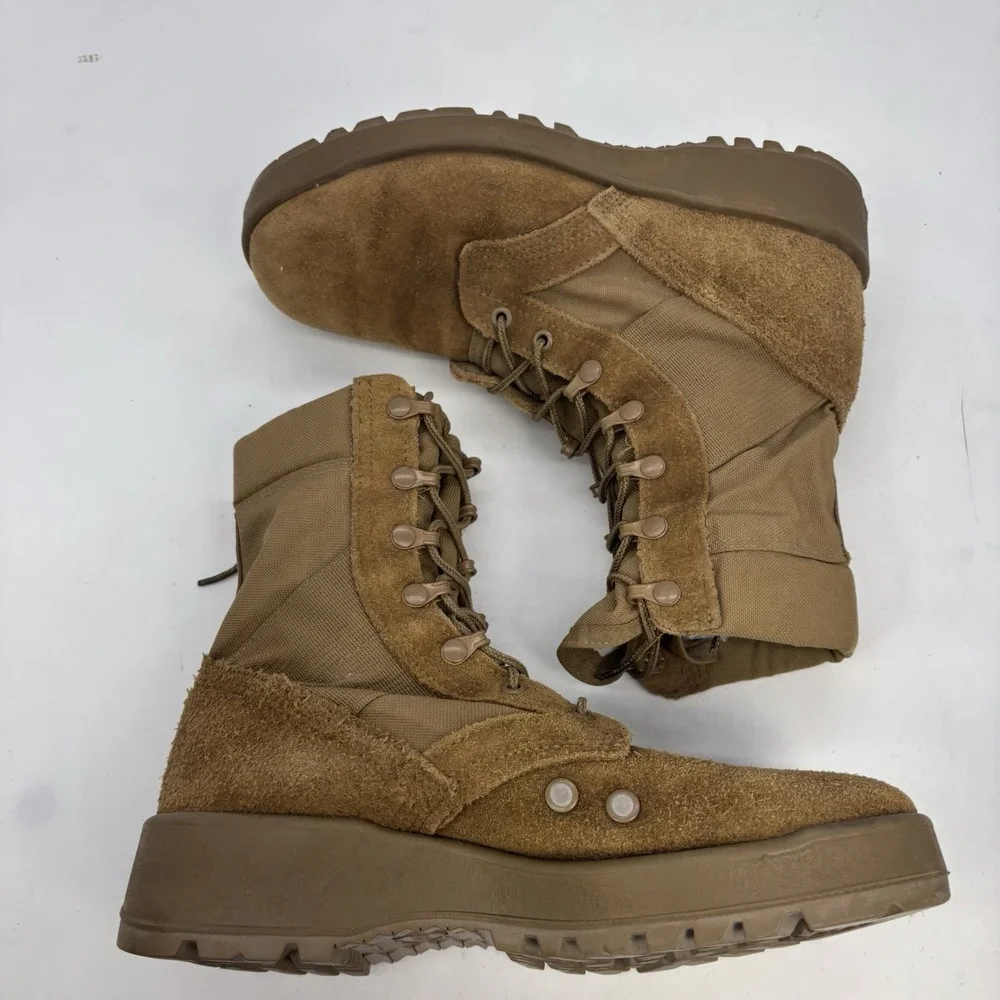 McRae Flight Combat Military Boots Mens 7.5 W Coyote Brown Vibram Soles